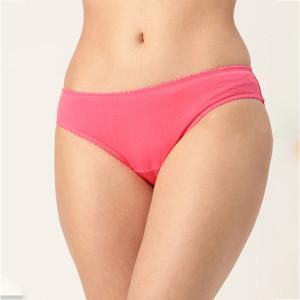 Women Pack of 3 Solid Cotton Bikini Briefs