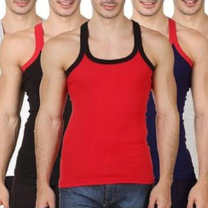 Men's Multicolor Jim Vest Cotton Wear ( 5 Pcs Of Pack) Mens ,Cotton Jim Vest